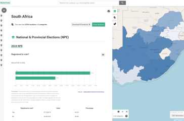 The SANEF Elections Dashboard in RIch Data View, 2024